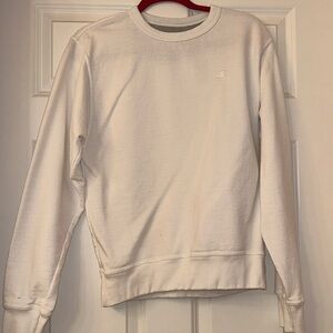 Champion all white crewneck! Size small!